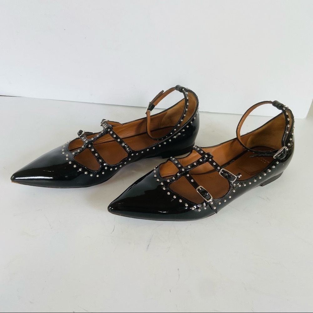 Givenchy black patent studded flats 37.5 - Picture 11 of 13